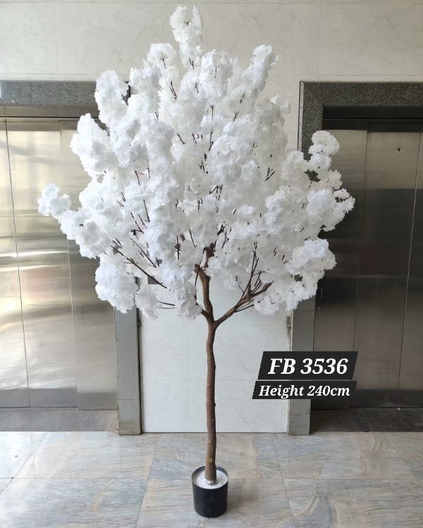 Artificial White Blossom Tree